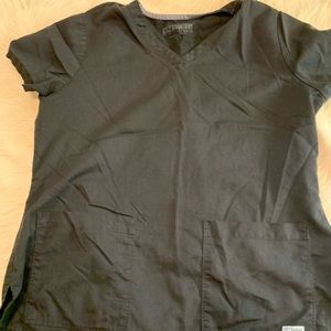 Black greys anatomy scrub top